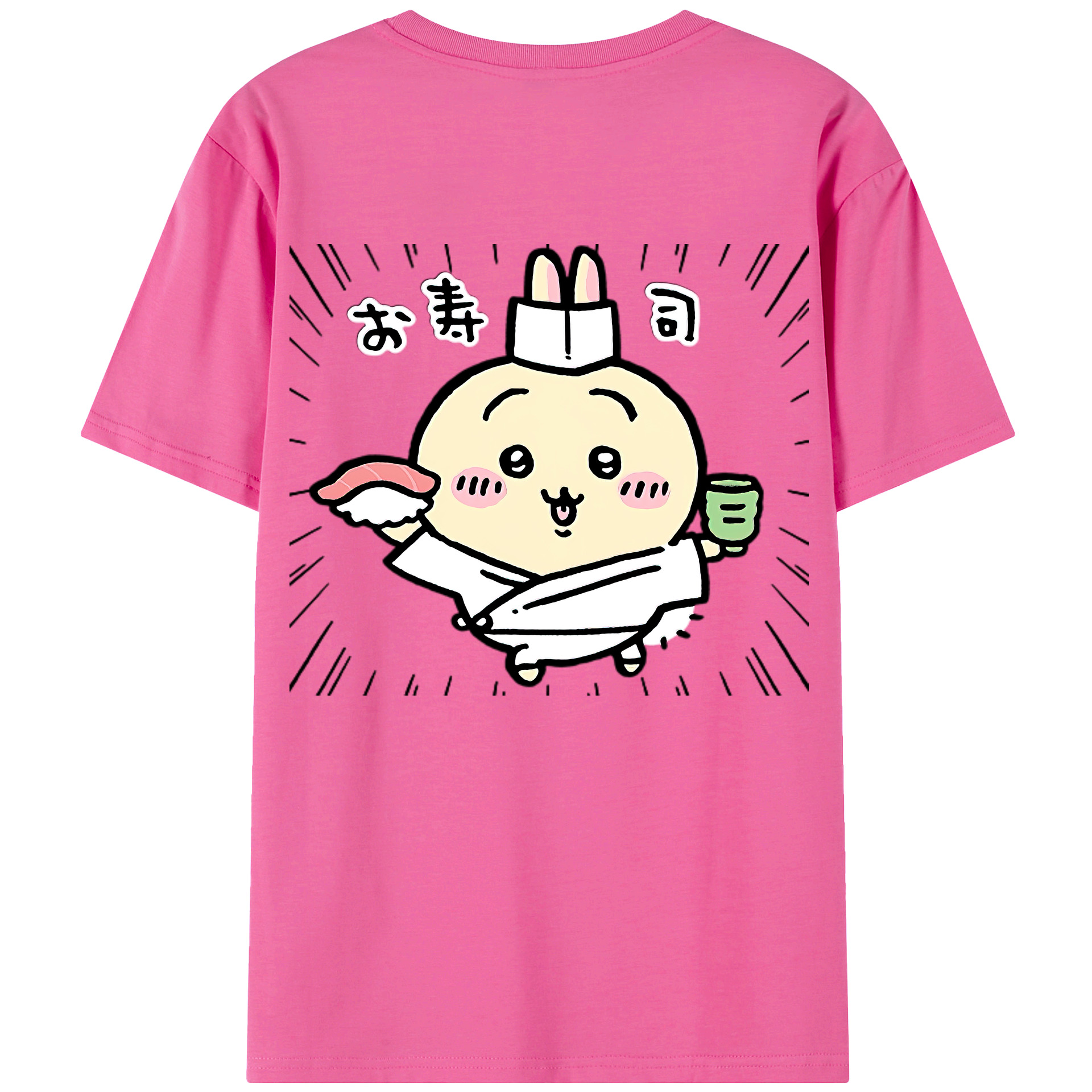 （画像用） ちいかわ うさぎ Chii-kawa usagi レディース半袖Tシャツ(バックプリント)